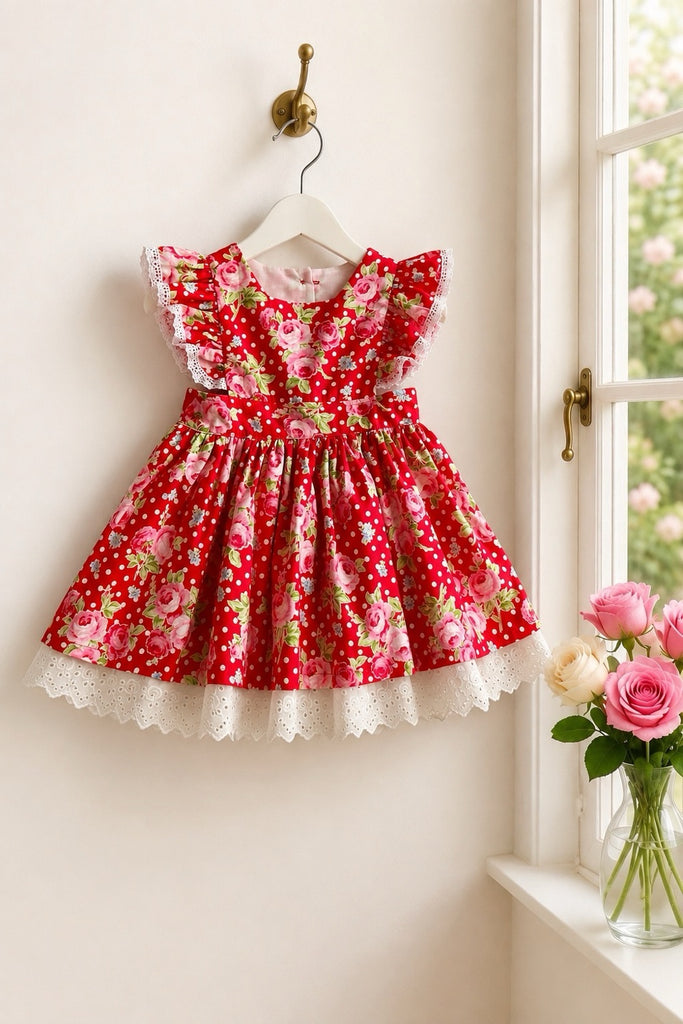 Charlotte Emma Dress 
Flower Sugar
By Lecien 
OOP, Rare, Collectible 
OOAK ~ Sz 3