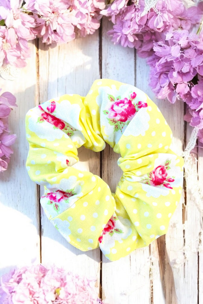 Scrunchie | Lecien Flower Sugar | Lemon
