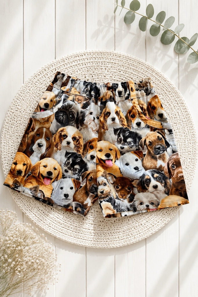 Boys Pocket Shorts | ‘Dogs’ | From the Amazing Pets Collection | Sz 2 to 8