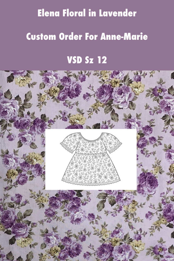 Custom Order For Anne-Marie | Vintage Seaside Dress ~ Sz 12 | Elena in Lavender