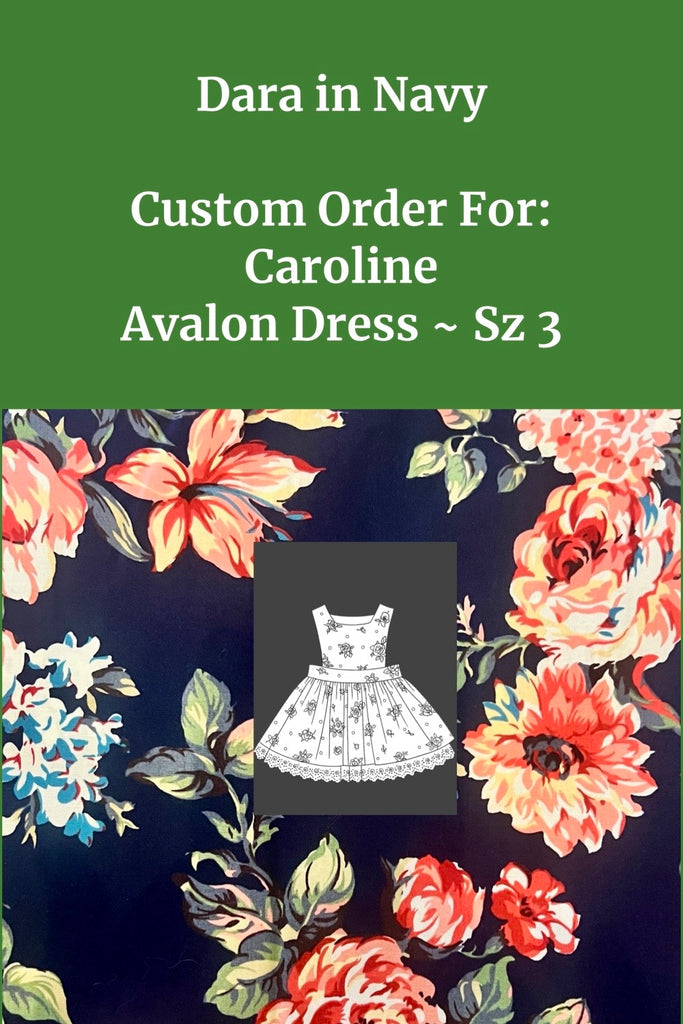 Custom Order For Carolina | Avalon Dress ~ Sz 3 | Dara in Navy