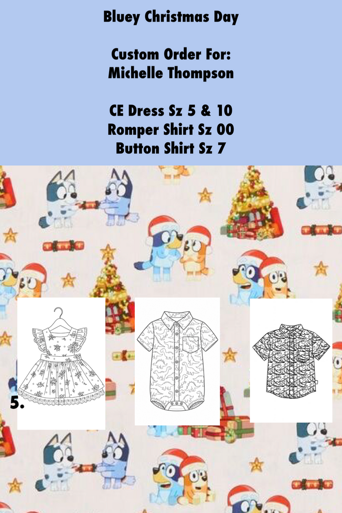 Custom Order For Michelle | Bluey Christmas Day | Family Outfit