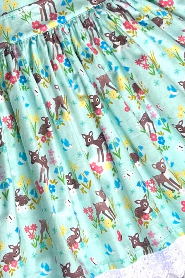 Puff Sleeve Anglaise
‘So Darling’
(Deer on Mint)
By Lewis & Irene
OOAK ~ Sz 6