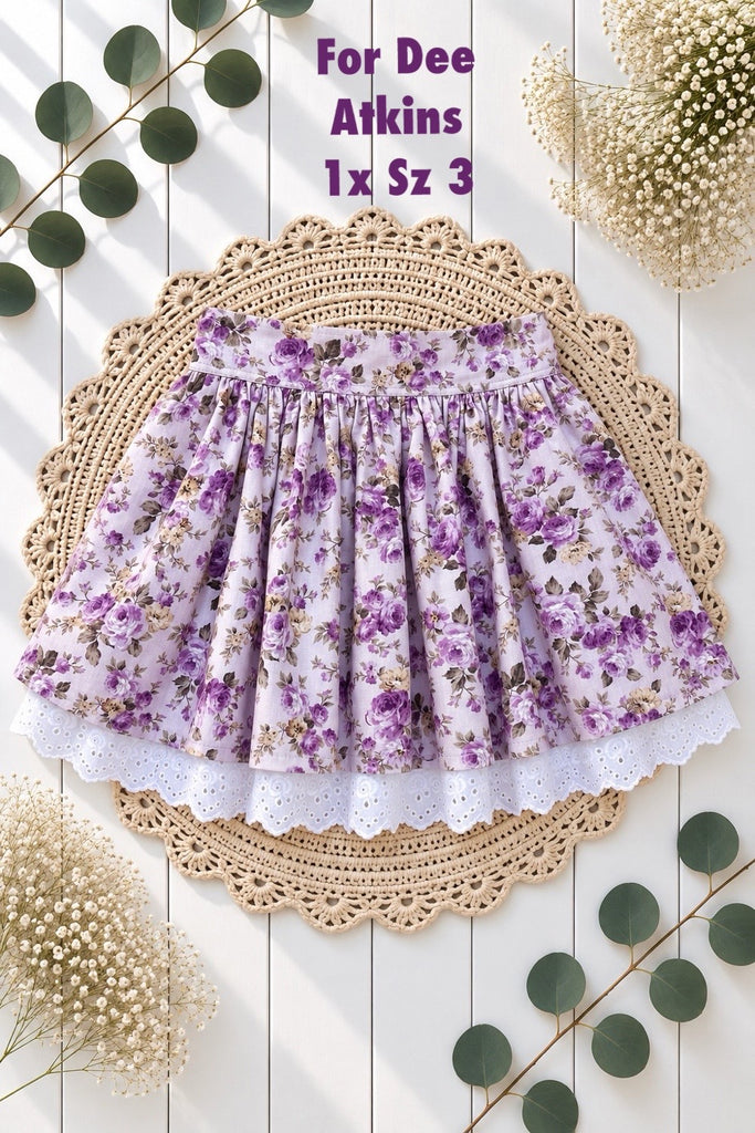 For Dee Atkins | Charlotte Emma Skirt ~ Sz 3 | Elena in Lavender