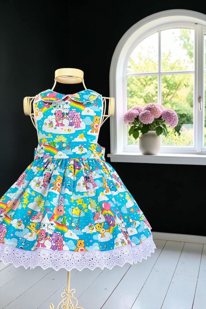 For Dee Atkins ~ Sz 4 | Monaco Dress | ‘Care Bears ~ Up in the Clouds’