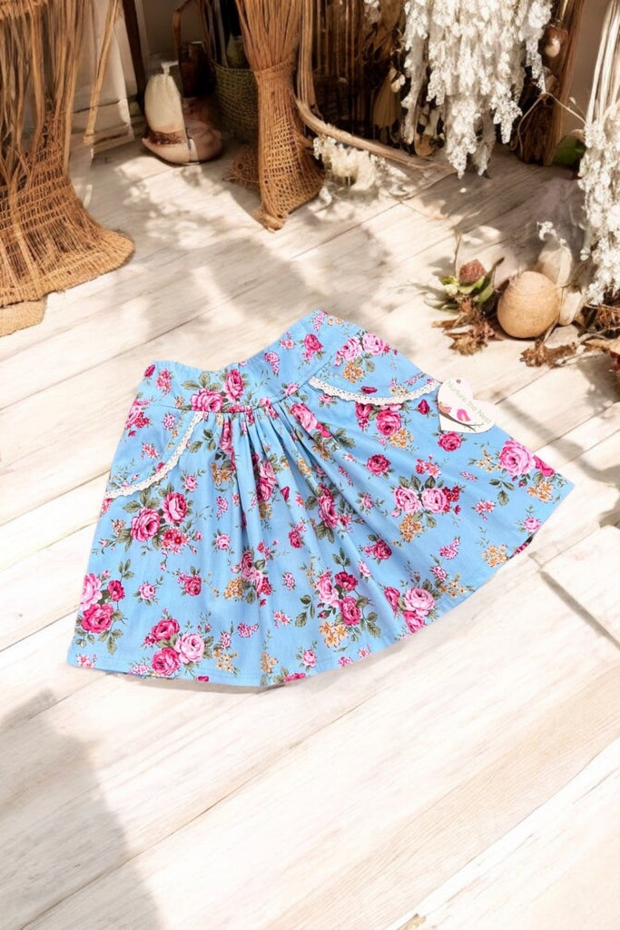 Pocket Skirt | Heavenly Bloom in Sky