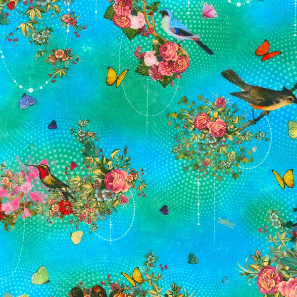 Charlotte Emma Dress | ‘Garden’ from the Enchanted Aviary Collection by Robert Kaufman ~ Sz 4