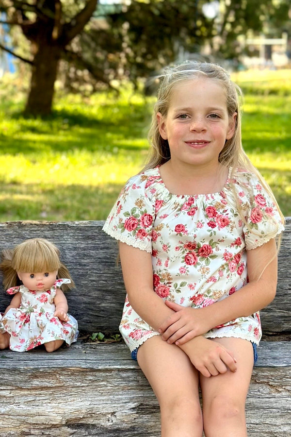 Miniland Doll Dress | Heavenly Bloom