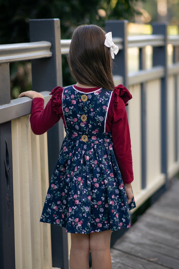 Pocket Pinafore Dress | Anna in Navy