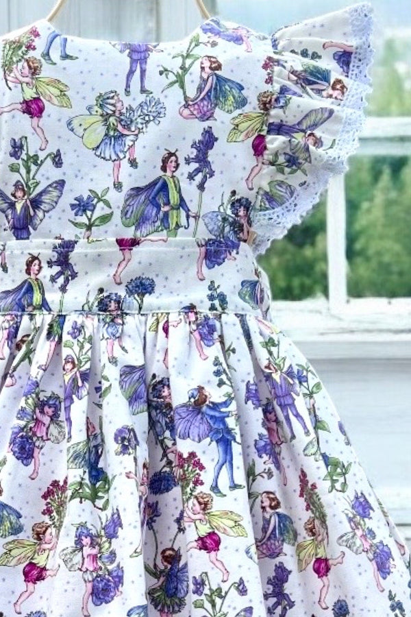Charlotte Emma Dress | Petite Fairies in Periwinkle from the Flower Fairies Collection | Sz 2