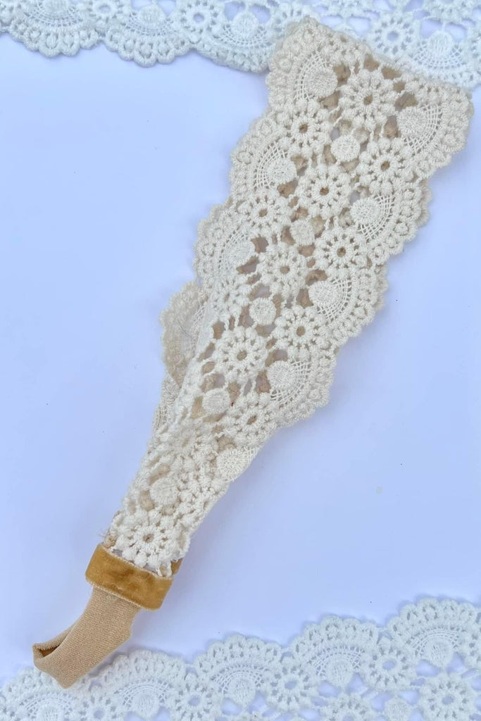 For Natalie Isabel | Lace Headband | Willow in Cream