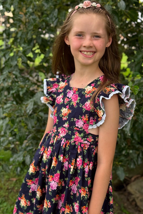 Charlotte Emma Dress ~ Bloom Spell in Navy