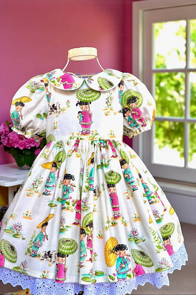 Rose Bay Anglaise Dress
‘China Doll’
By Michael Miller
OOP & Rare
OOAK ~ Sz 4