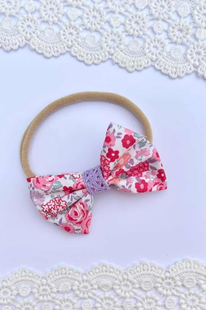 Bow Headband w Lace Contrast | Bess