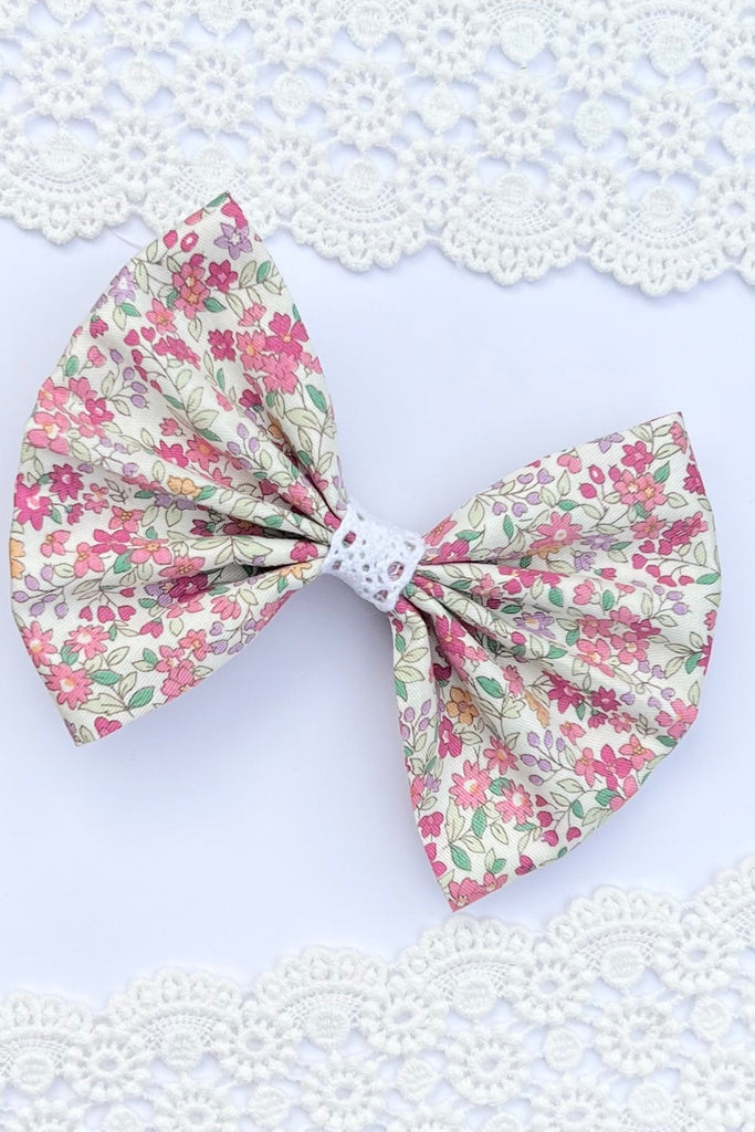 Large Bow Clip | June in Pink