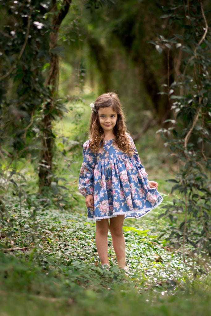 Long Sleeve Babydoll  Dress | Lulu Blue ~ Sz 2