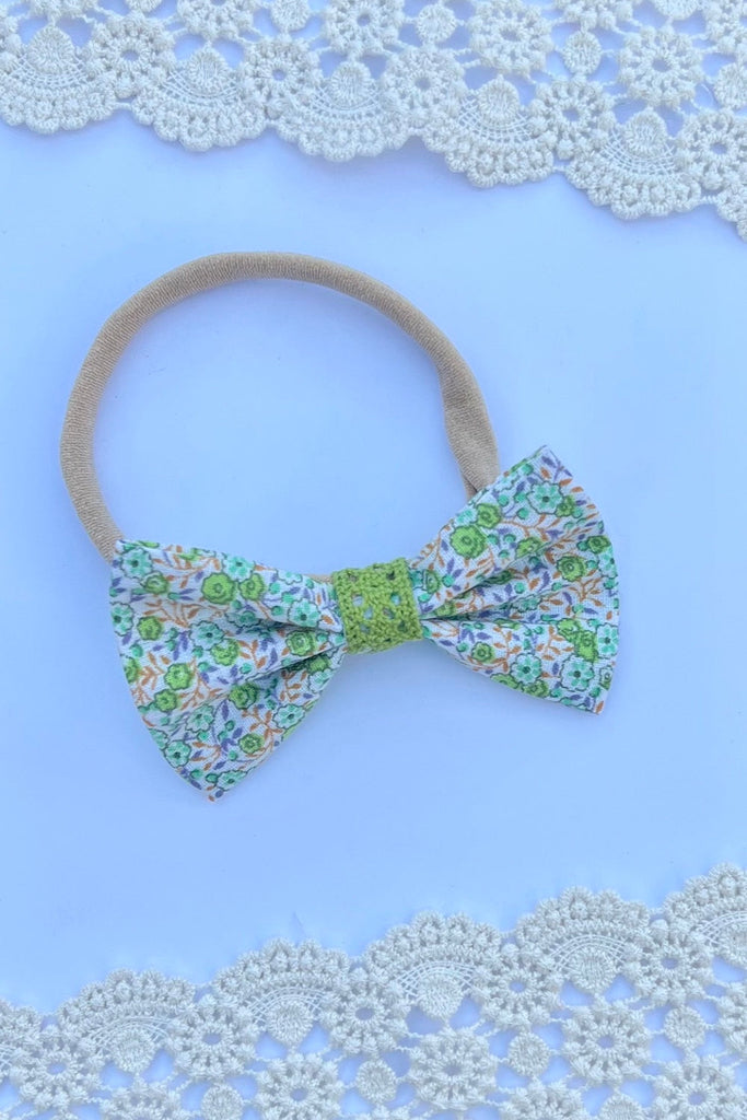 Bow Headband | Vintage Fabric | Irish Meadows