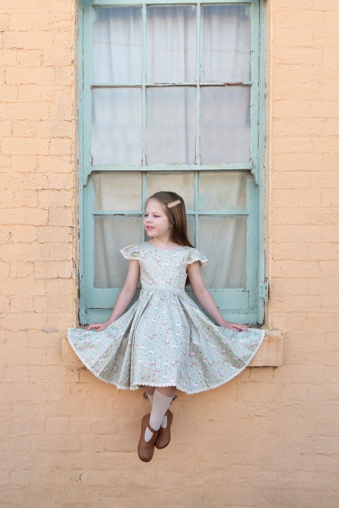 For Ruth S | Sz 3 Twirling Tea Party Dress - Bella in Mint