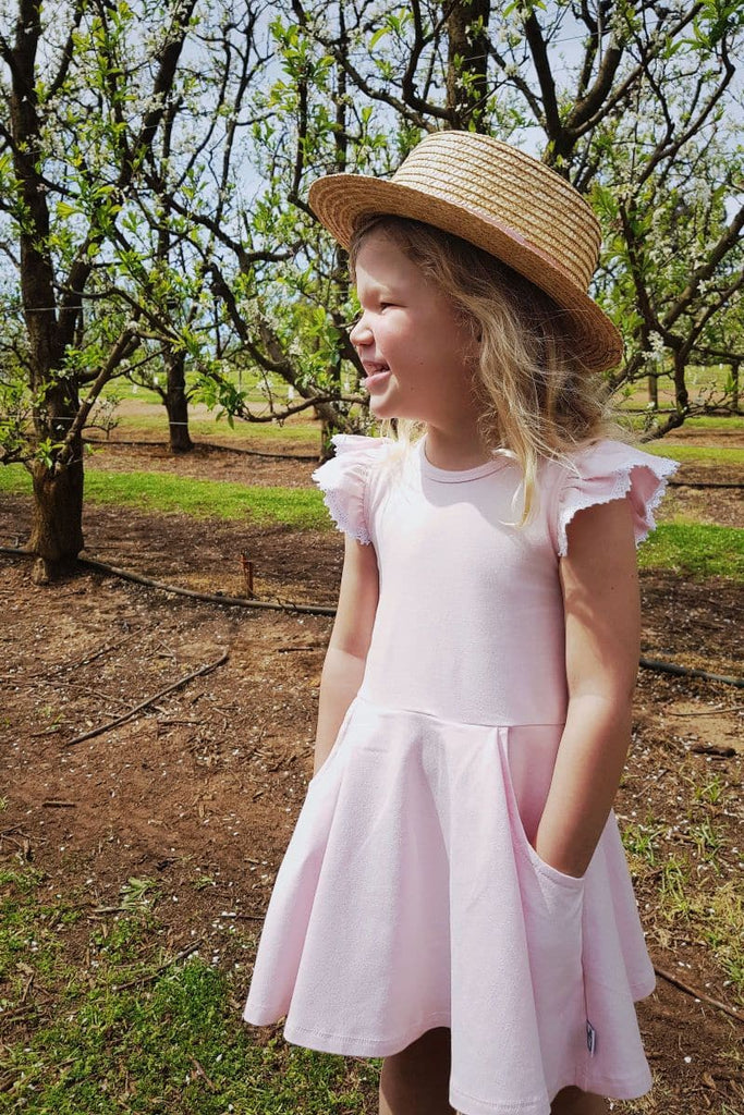Summer Skater Dress - Baby Pink - 1 to 8yrs Dress Nurture the Nest 