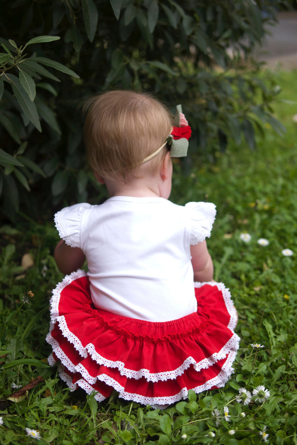 Ruffle Bloomers - Imperial Red