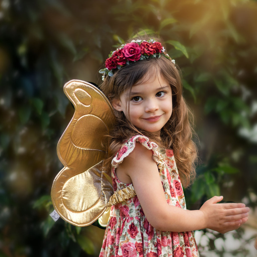 Retail Gold Butterfly Dress with Fairy Wings