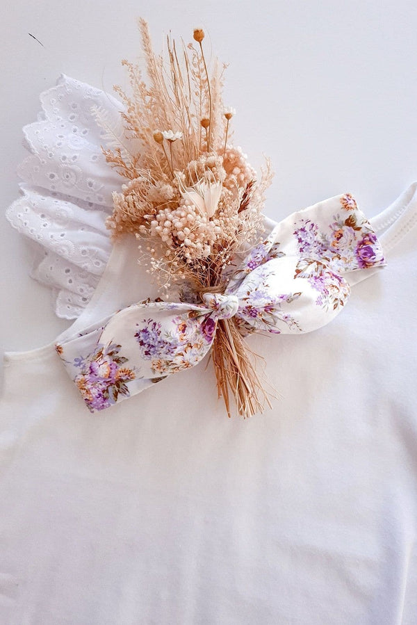 Adjustable Head Wrap with Knot Bow - Gabriella In Lavender - Early Access Only Accessories Nurture the Nest 