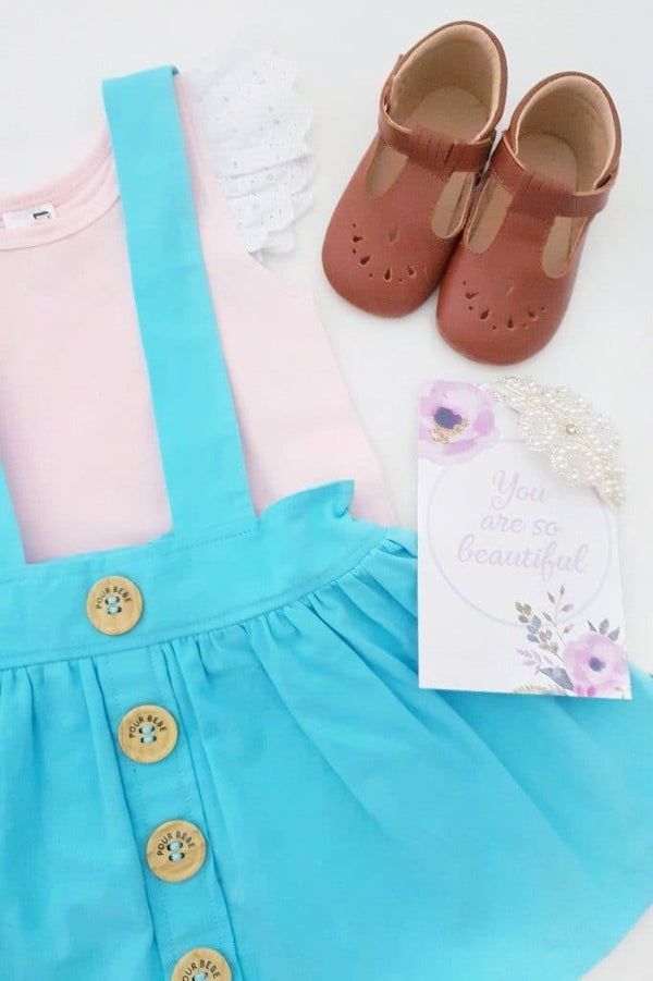 Broderie Anglaise Flutter Tee - Pink - 0 to 6yrs Flutter Tee Nurture the Nest 