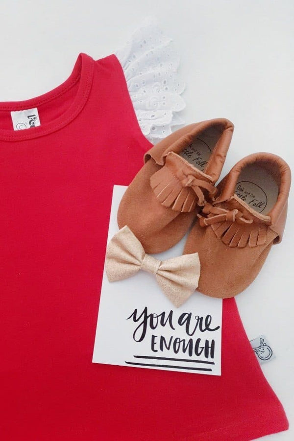 Broderie Anglaise Flutter Tee - Red - 0 to 6yrs Flutter Tee Nurture the Nest 