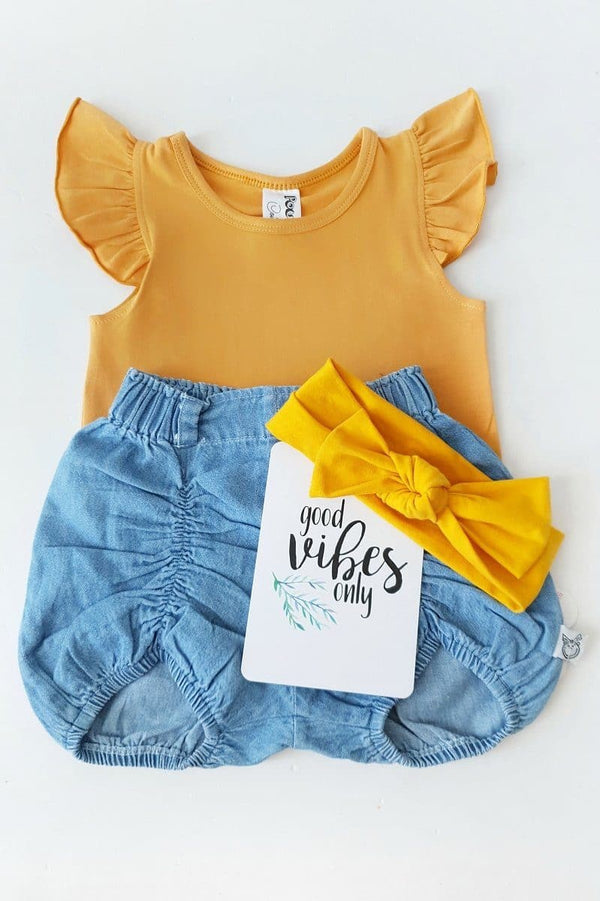 Flutter Tee - Butterscotch - 0 to 8yrs Flutter Tee Nurture the Nest 