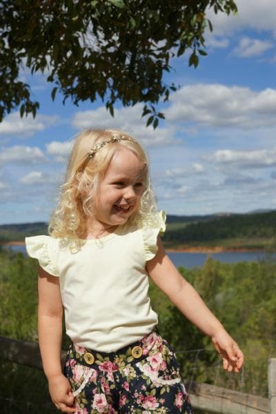 Flutter Tee - Lemon - 0000 to 8yrs Flutter Tee Nurture the Nest 