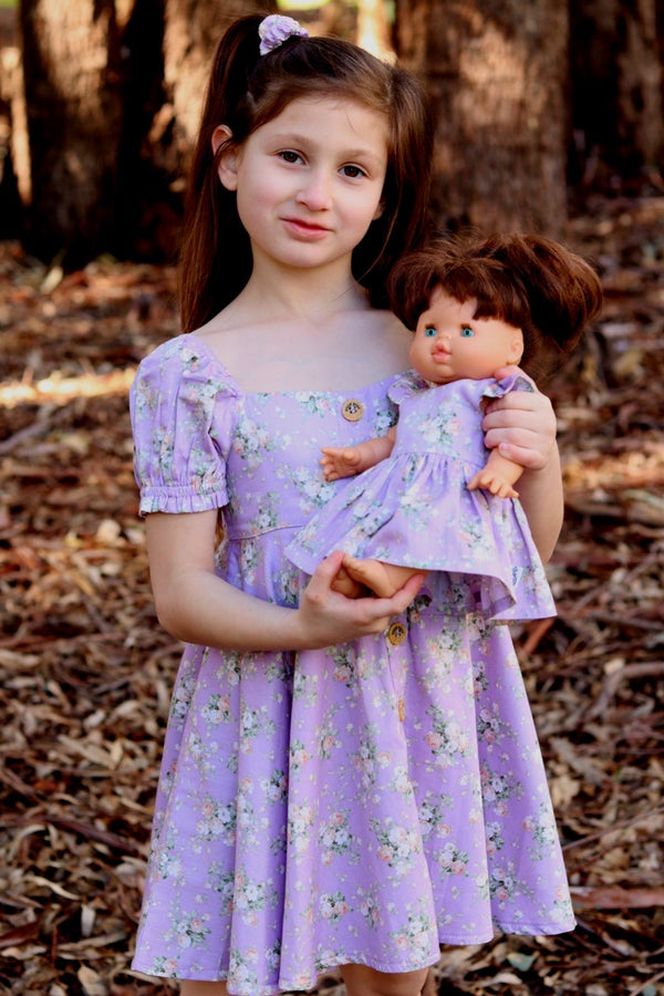 Doll Tea Party Dress - Brittany in Lavender