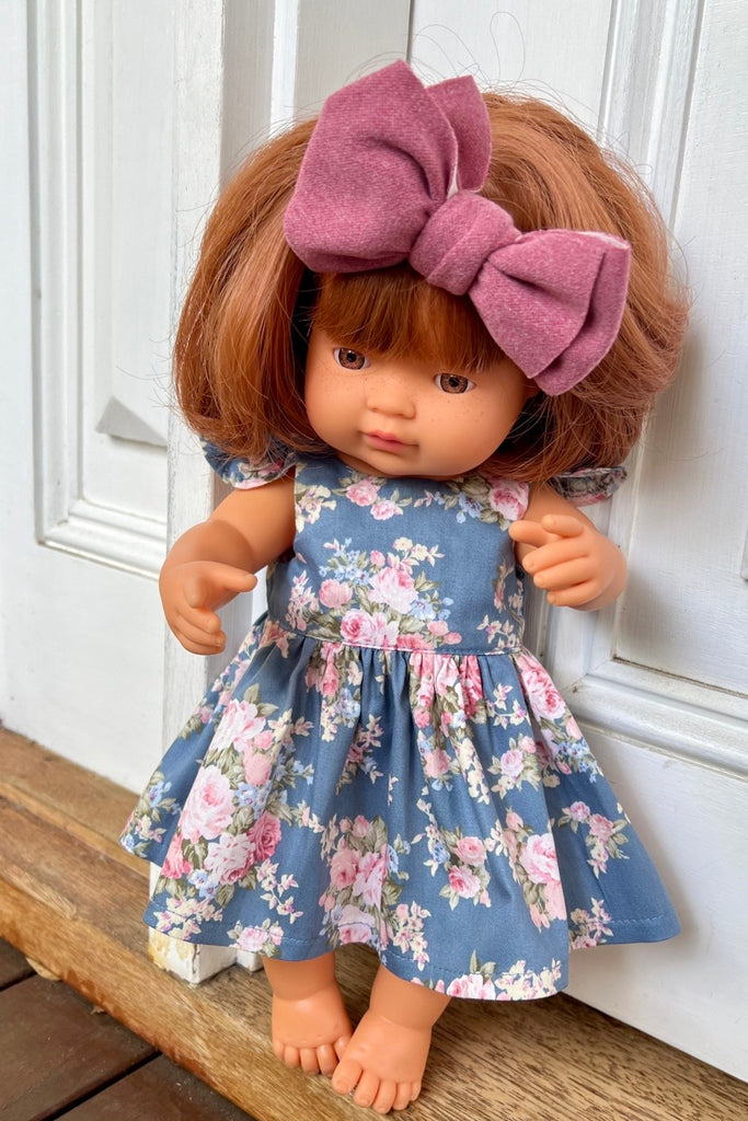 Miniland Doll Tea Party Dress - Lulu Blue