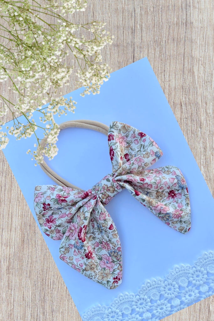 Headband | Large Sailor Bow - Wisteria in Mother Earth