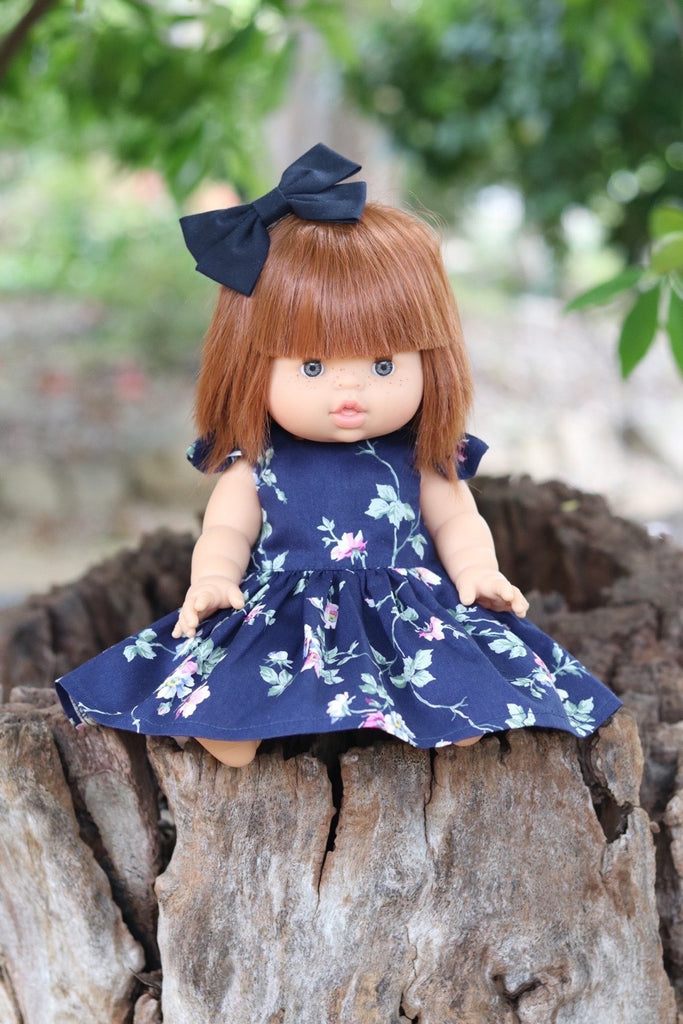 Doll Tea Party Dress - Adela in Navy