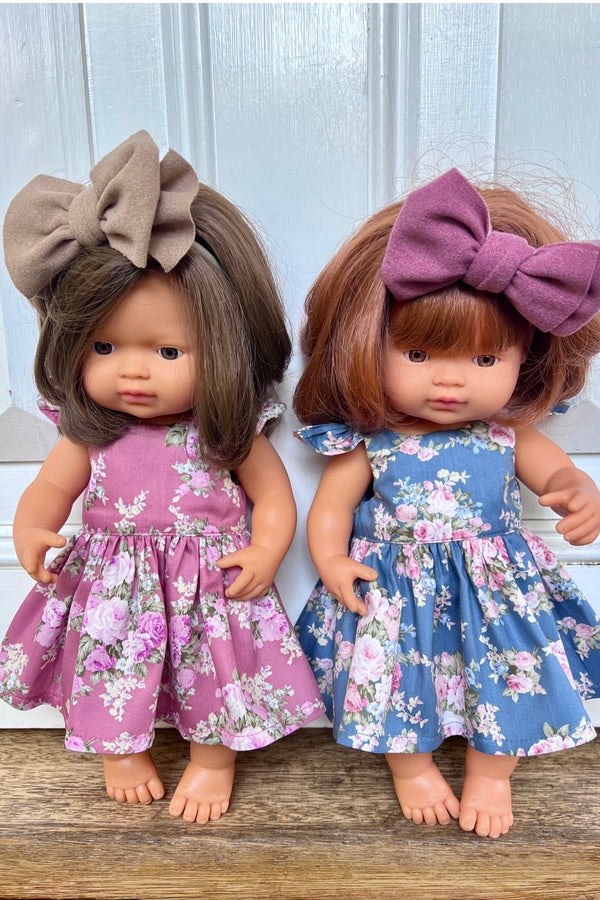 Miniland Doll Tea Party Dress - Lulu Blue