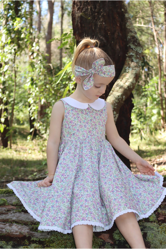 Sunday Twirling Tea Party Dress - June in Orchid