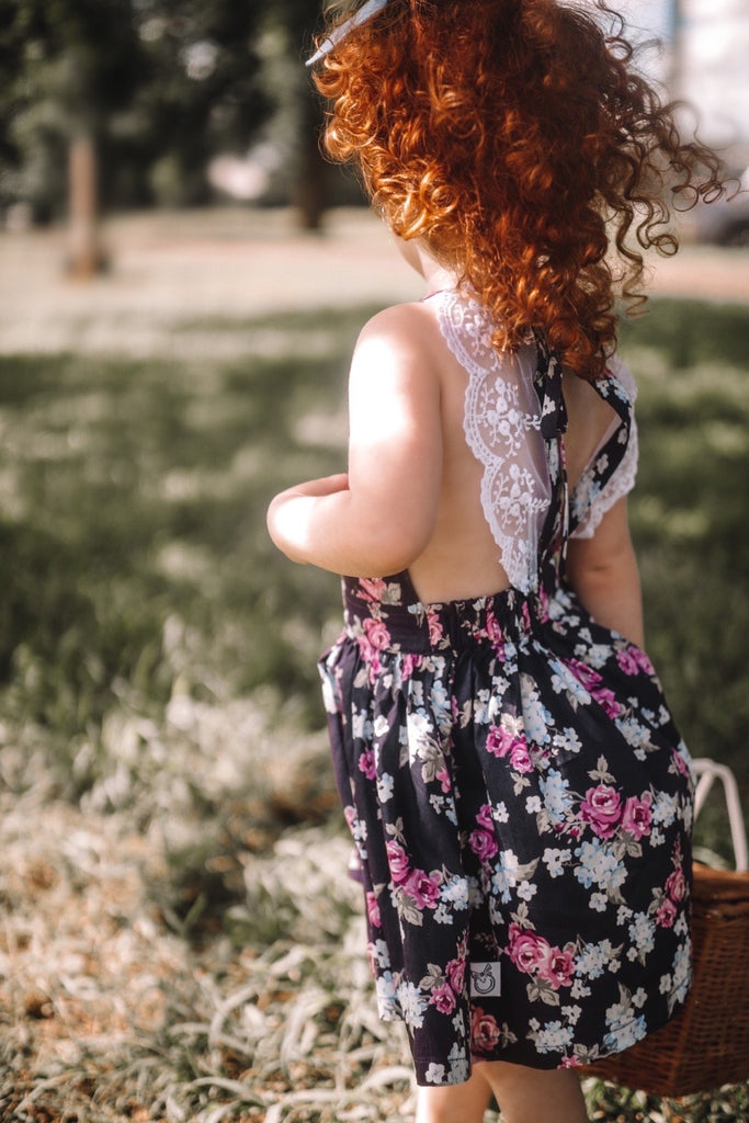 Lace Back Dress - Isla Rose in Indigo