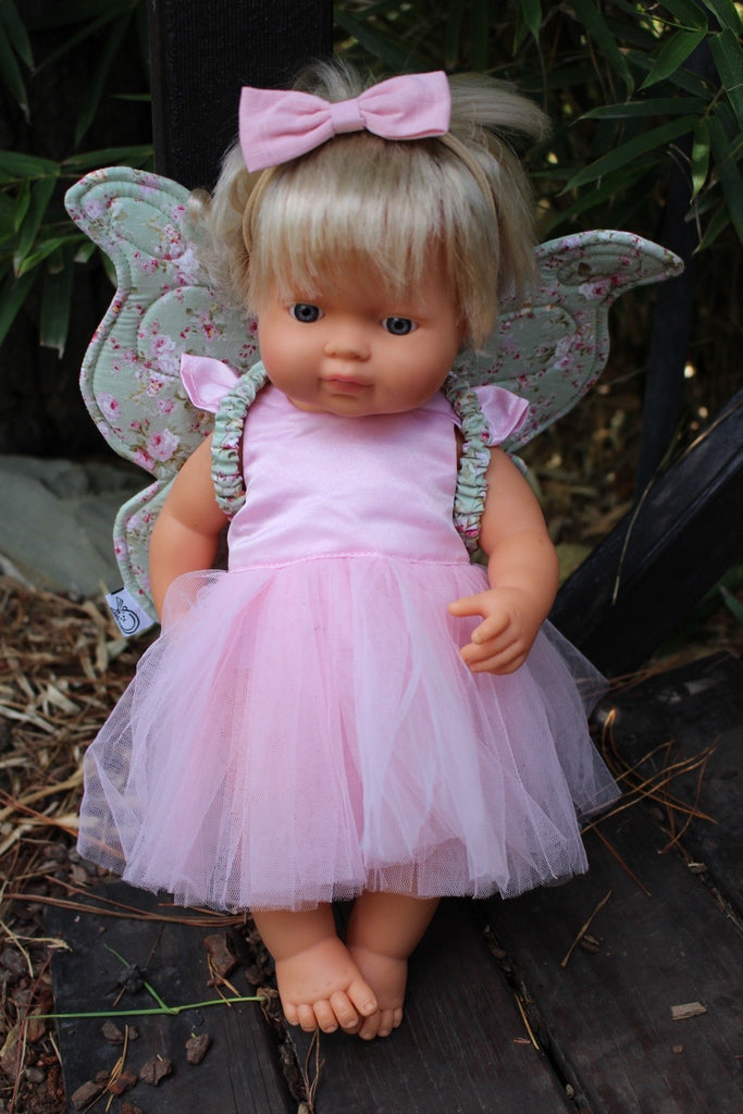 Dolly/ Newborn Fairy Wings - Bella in Mint