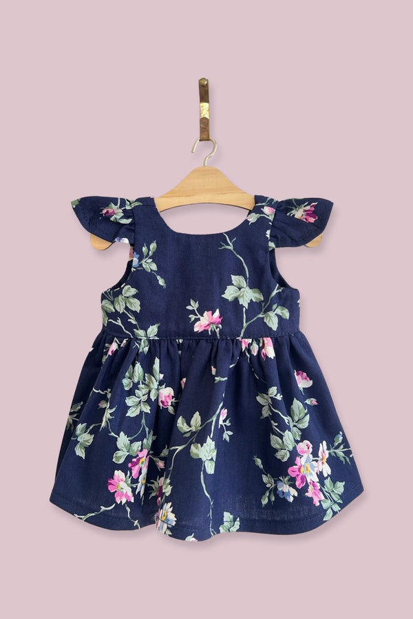 Doll Tea Party Dress - Adela in Navy