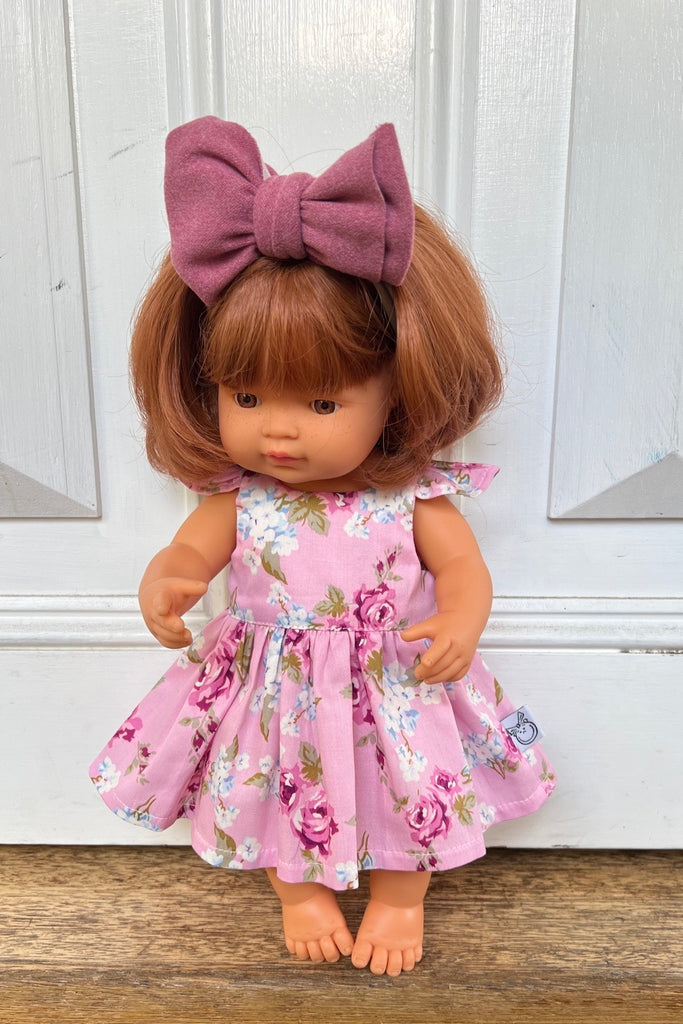 Miniland Doll Tea Party Dress - Isla Rose in Pink