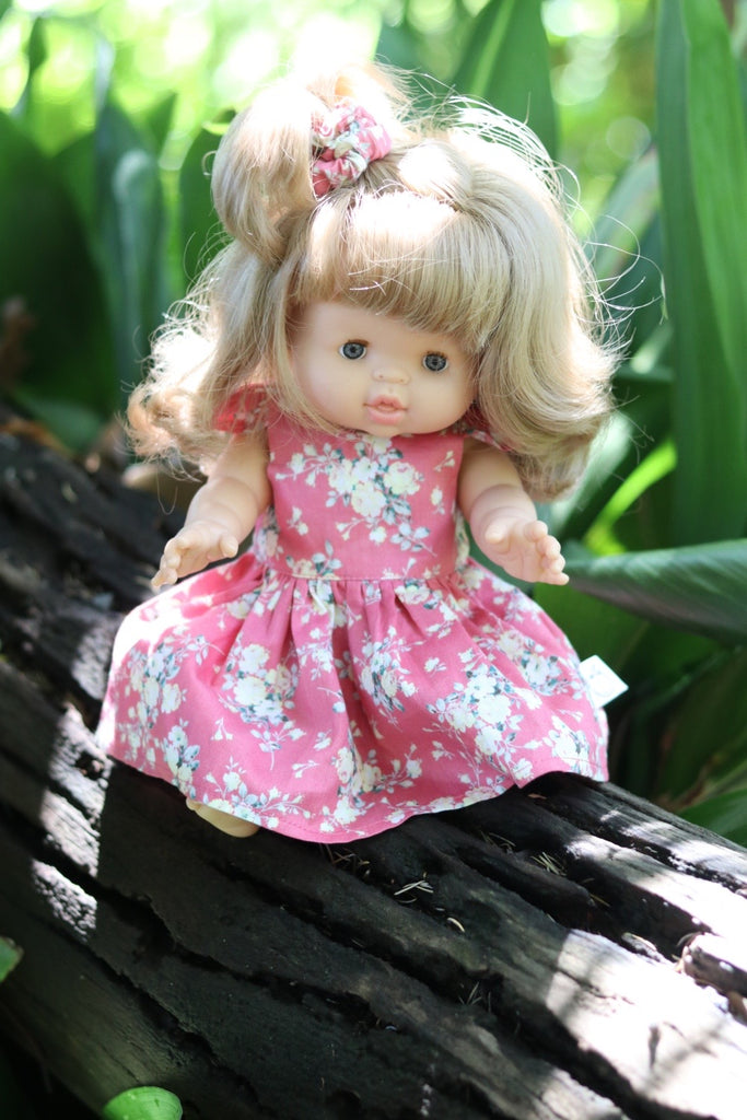 Doll Tea Party Dress - Brittany in Coral