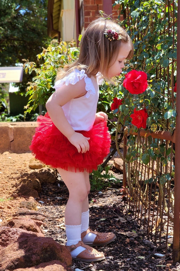Heavenly Tulle Bloomers - Festive Red