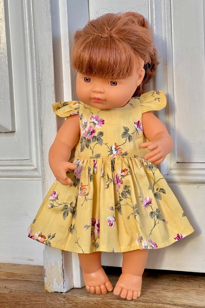Doll Tea Party Dress - Adela in Sunshine