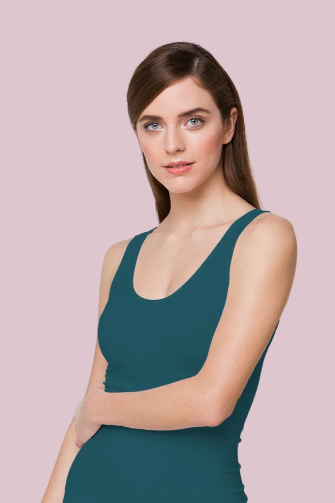 Luxe Seamless Cami - Teal (Size PLUS Only)
