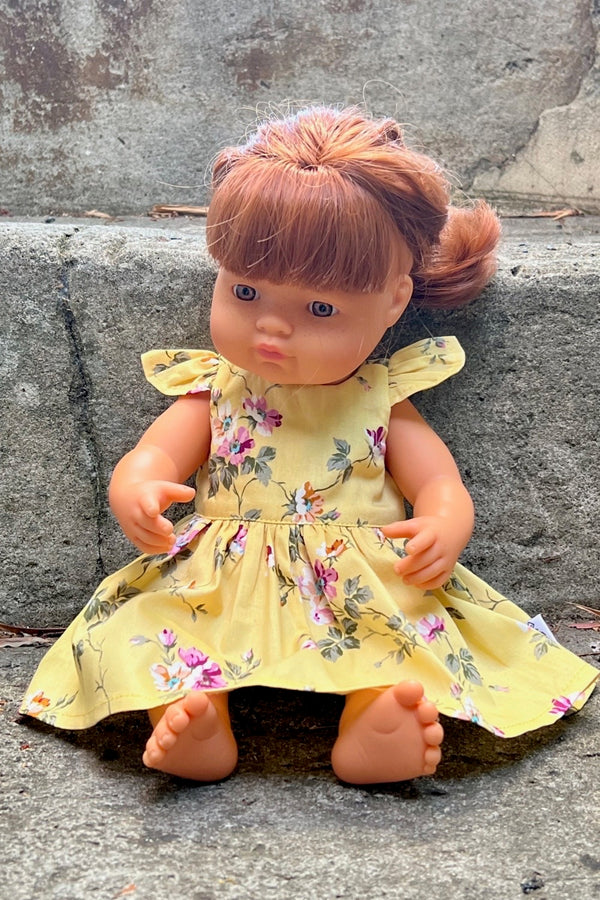 Doll Tea Party Dress - Adela in Sunshine