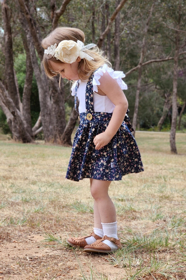 Suspender Skirt - Bianca in Navy
