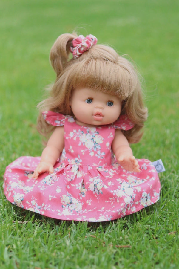 Doll Tea Party Dress - Brittany in Coral