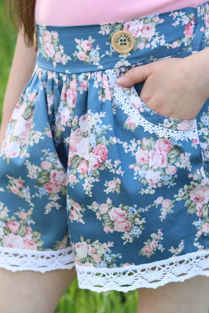 For Angelique ~ Sz 5 | Vintage Shorts -  Lulu Blue