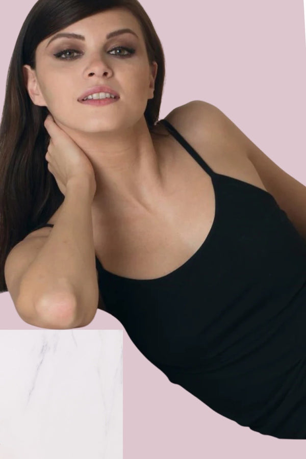 Luxe Ladies Seamless Singlet - Black