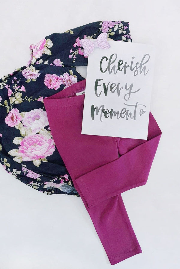 Leggings - Plum - 0 to 6yrs Nurture the Nest 